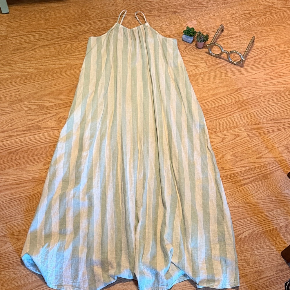 A New Day Light Green and Cream Dress